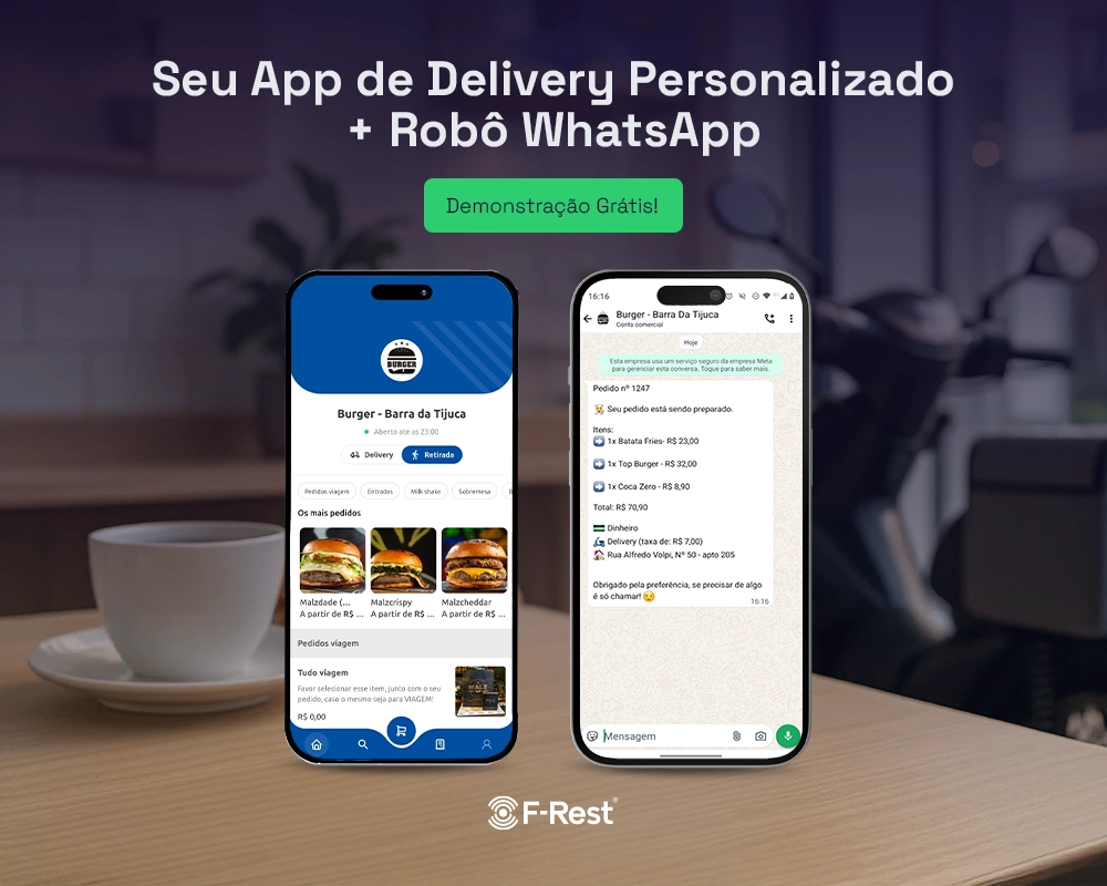 Banner F-Rest Delivery – Solicite demonstração gratuita